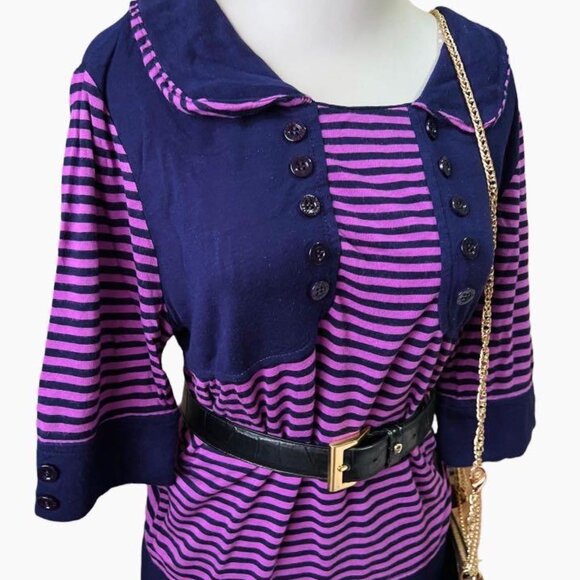 Y2K See by Chloé  Purple Striped Dress 💟💕✨ - Picture 2 of 2